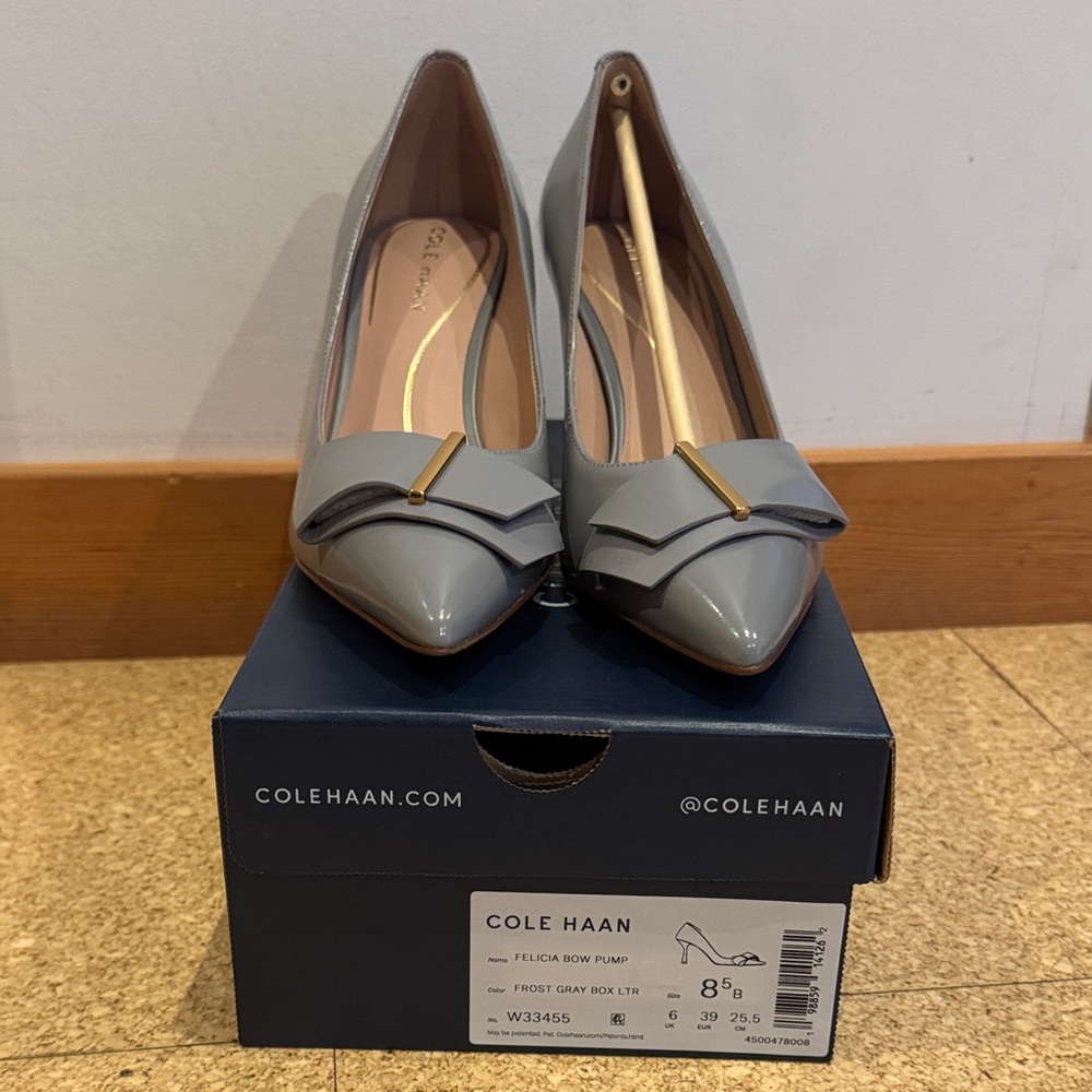 Cole Haan Women's Gray Bow Heels